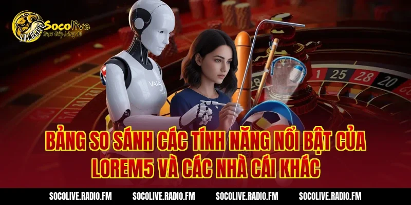 Bảng so sánh các tính năng nổi bật của Lorem5 và các nhà cái khác